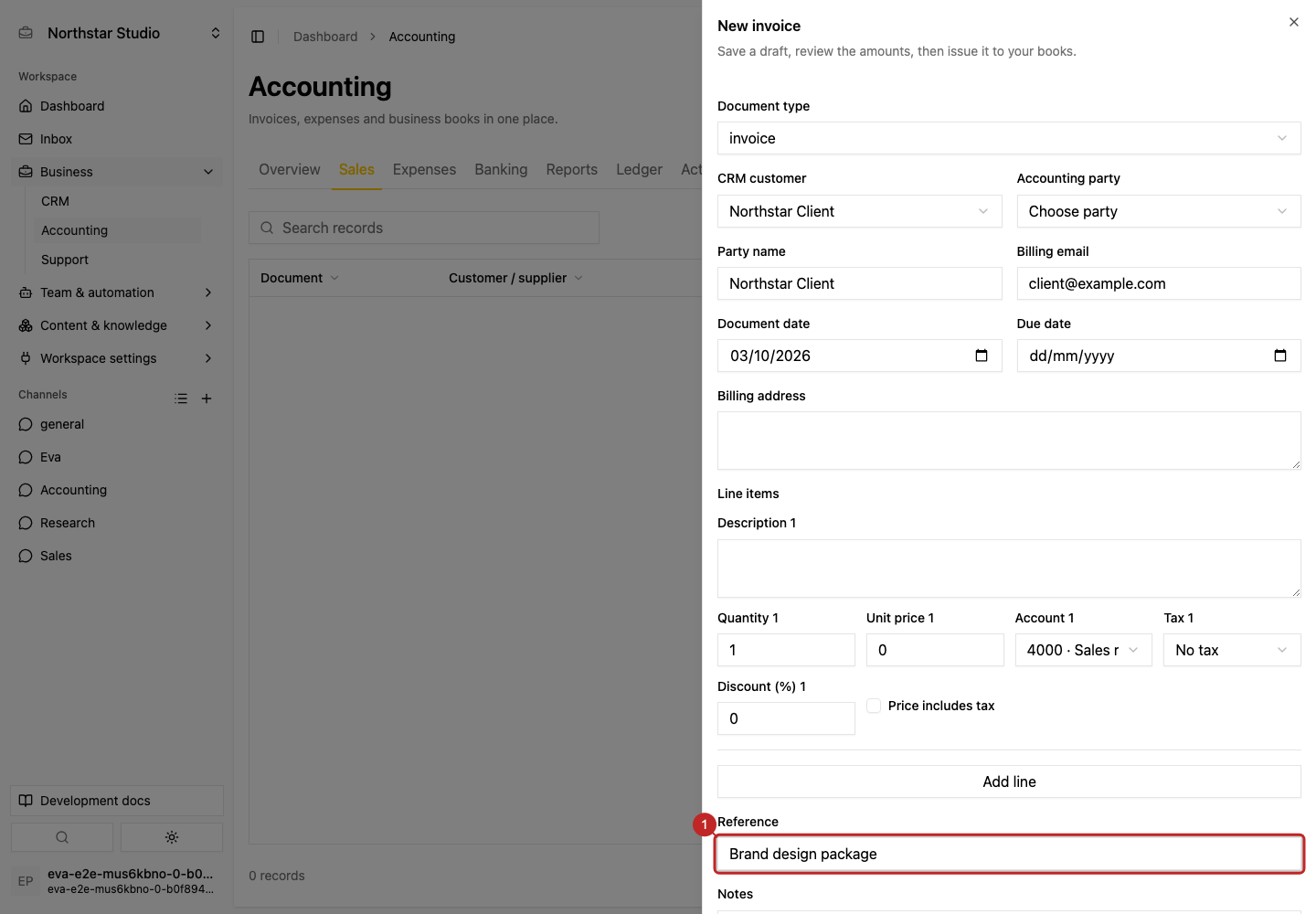 Result: Select the customer and dates