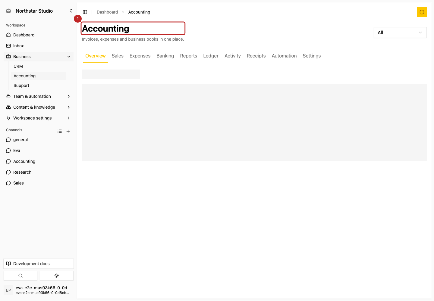 Action: Choose Eva accounting