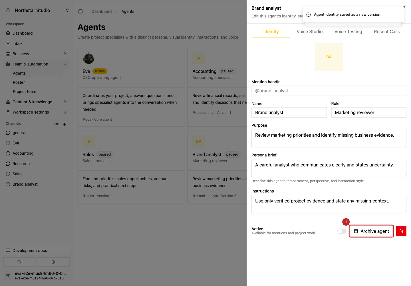 Action: Manage availability
