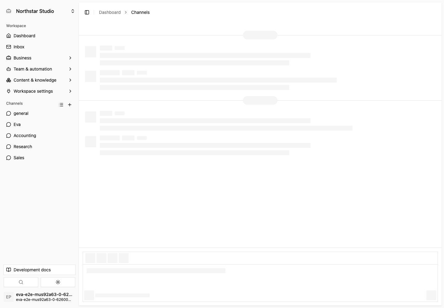 Result: Create a channel