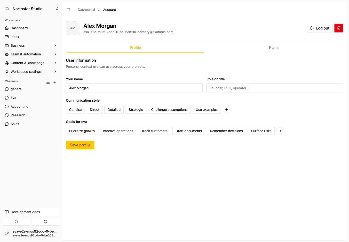 Result: Open account controls