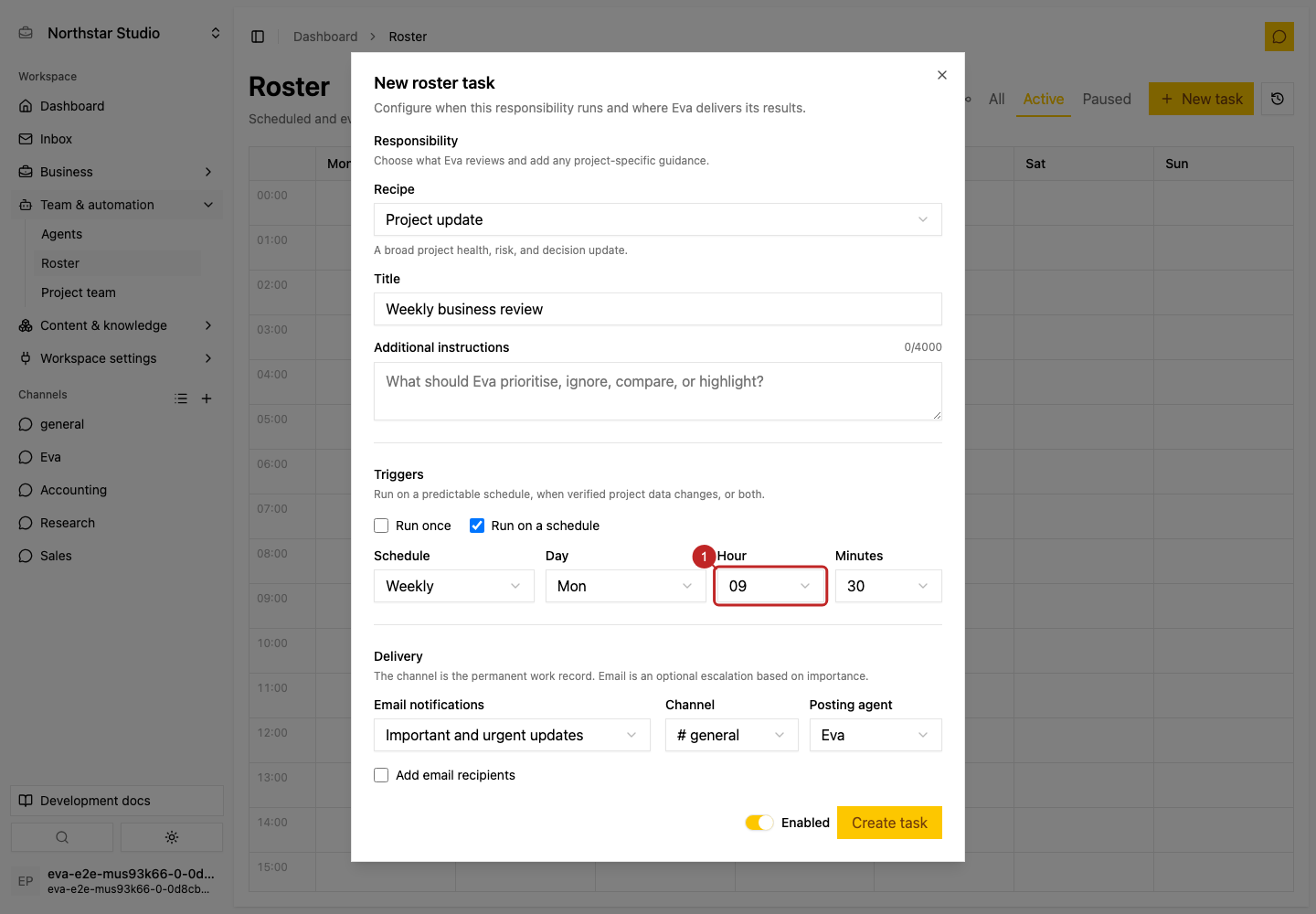Result: Choose the schedule
