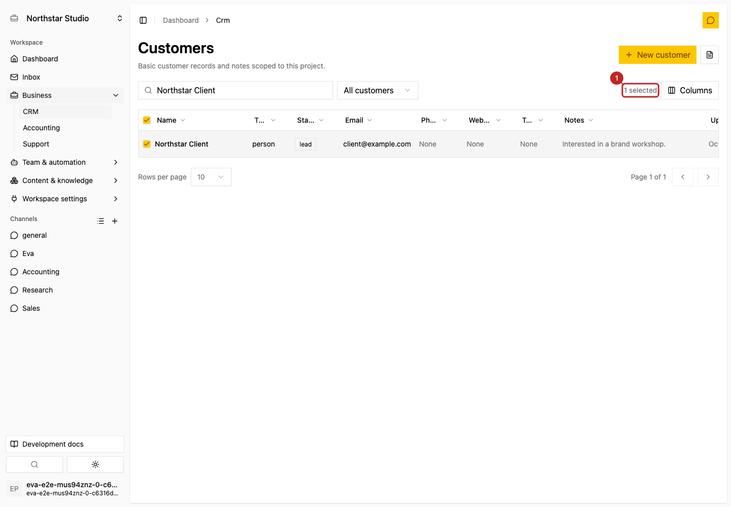 Result: Review selection and pagination