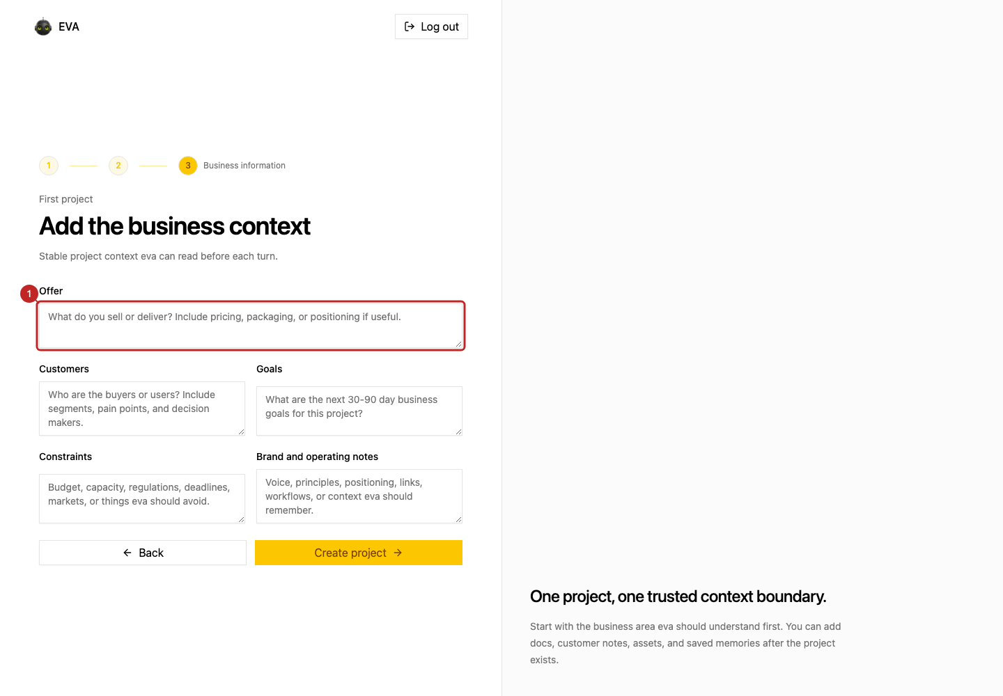 Result: Name the business workspace