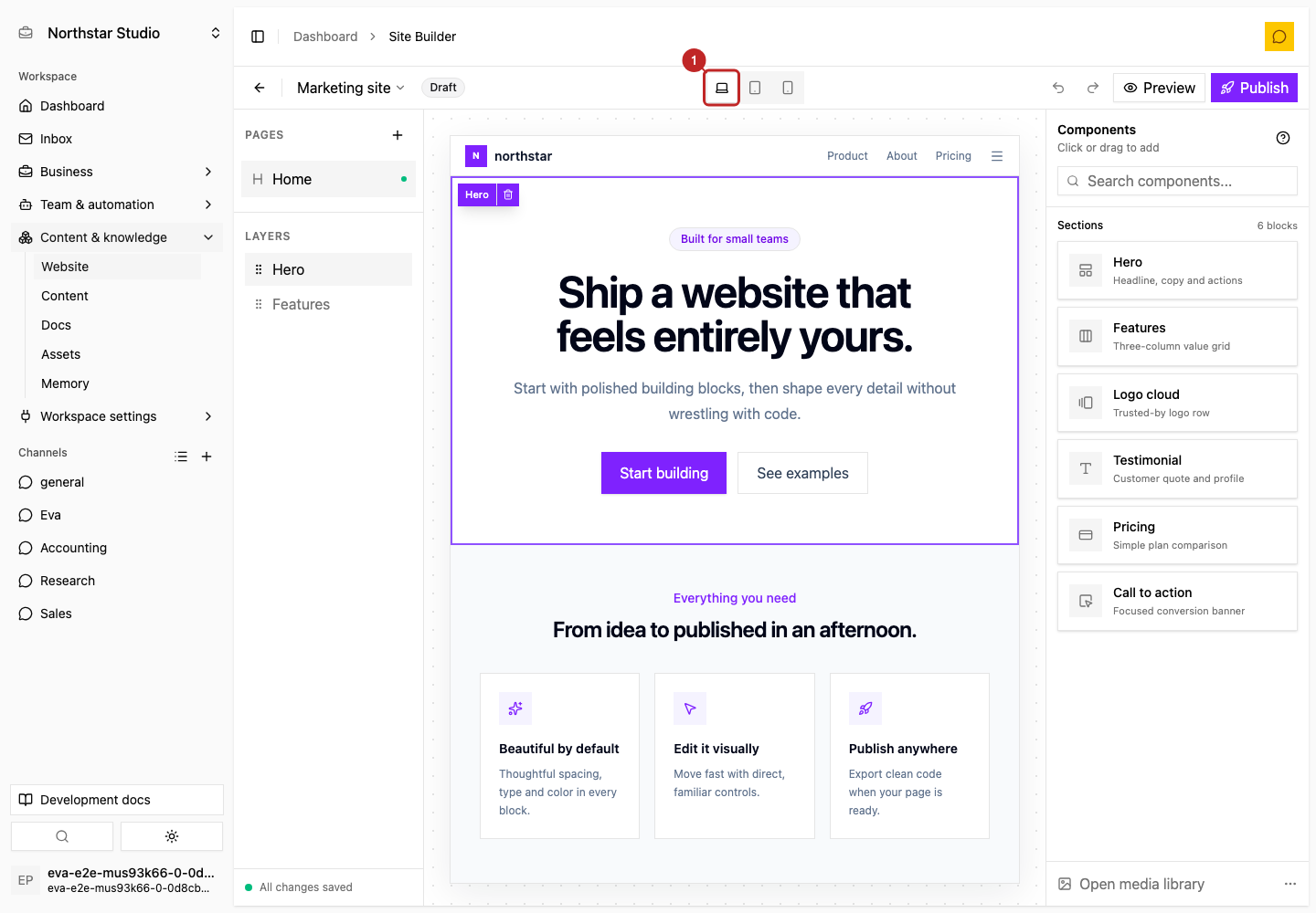 Action: Open Website